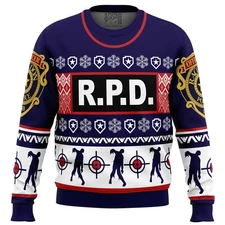 Leon Kennedy Bad Tidings Dead by Daylight Ugly Christmas Sweater