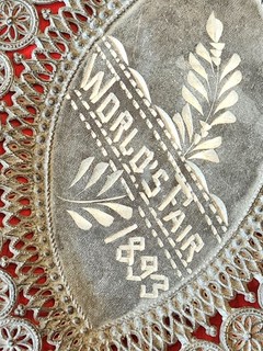 Fine CALLING CARD Skived Metal Tray from the 1893 World's Columbian Exposition