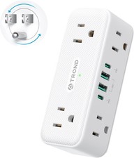 TROND Electrical Outlet Extender, 6 AC Outlet Splitter with 360 Ro... Fast