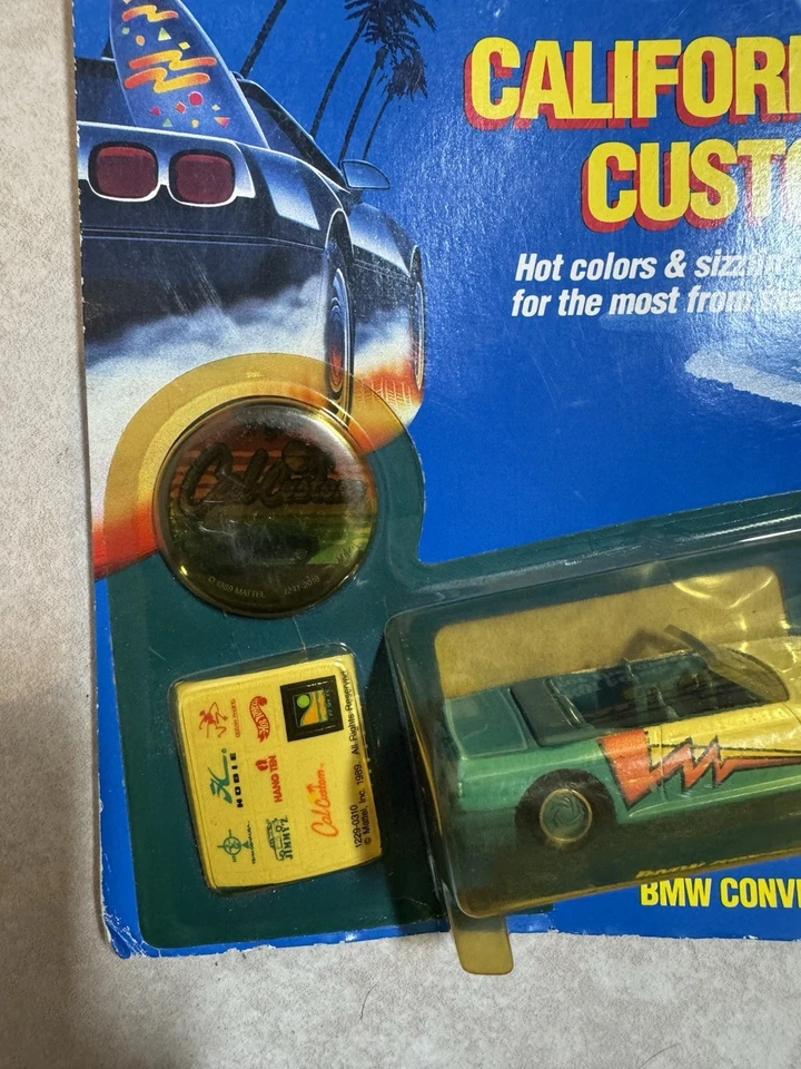 BMW Convertible Mattel Malasia California Custom 1990 Hot Wheels vintage Foto 3 de 4