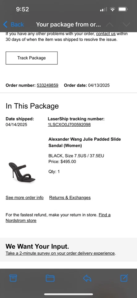 Alexander Wang Julie Scrunchie Ankle Strap Sandal 37.5 - Image 3 of 3