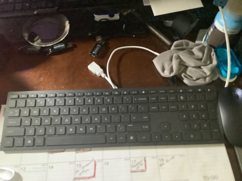 H P - Wireless keyboard and mouse set for HP HSA-P003 HSA-P003M needs usb dongle
