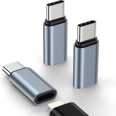3 Pack Lightning to USB C Adapter [Apple MFi Certified] for iPhone 17 Air Pro Ma