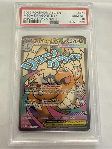 Mega Dragonite ex 271/217 Me: Ascended Heroes Holo Psa 10