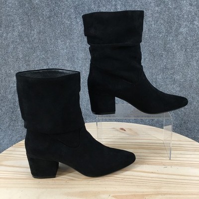 Steven by Steve Madden Karalee Slouch Boots Womens 7.5 M Pointed Leather Black