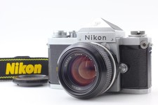  N MINT Nikon F Eye Level Silver 35mm Film Camera Non Ai 50mm f/1.4 From JAPAN