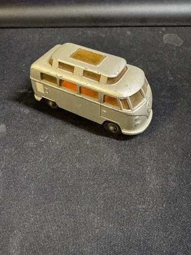 Vintage Lesney Matchbox BW Volkswagen Van Camper No. 34 Silver-Original