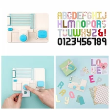 Mini Alphabet Punch Board for DIY Scrapbooking Cards Paper Craft Tool