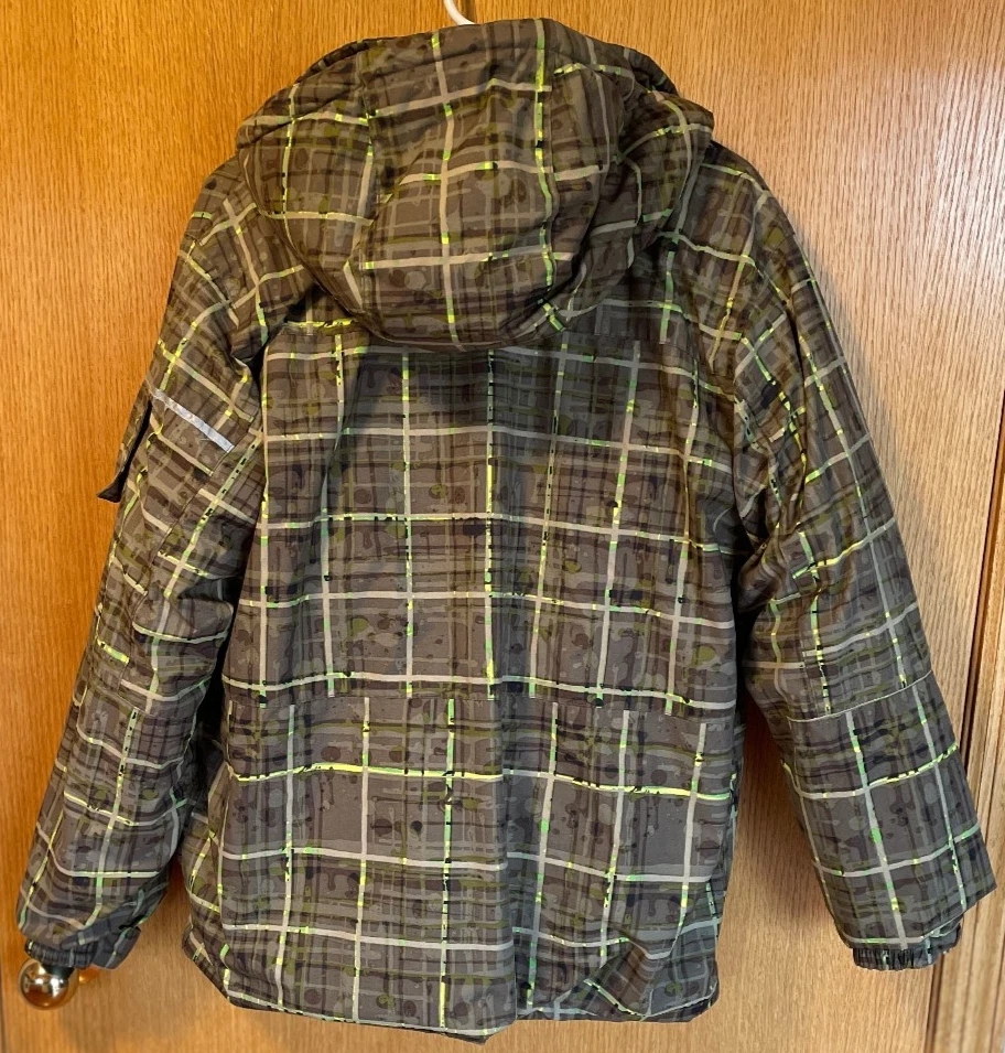 Columbia Omni-Shield Chaqueta Juvenil 18-20 Marrón/Verde Capucha Extraíble Esquí Snowboard Foto 2 de 4