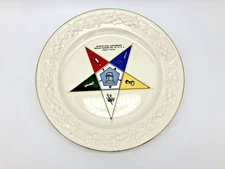 1960 Order of the Eastern Star 75th Anniversary Commemorative Plate Beulah Chptr
