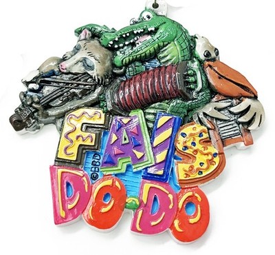 Fais Do Do Ornament Cajun Creole Alligator Pelican Racoon Louisiana