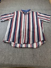 Vintage Wrangler Short Sleeve Shirt Mens XL Western Striped 17 1/2 Made In USA