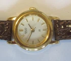 Vintage Seiko Watch Women V401-1091 19mm Gold Tone Adjustable Band