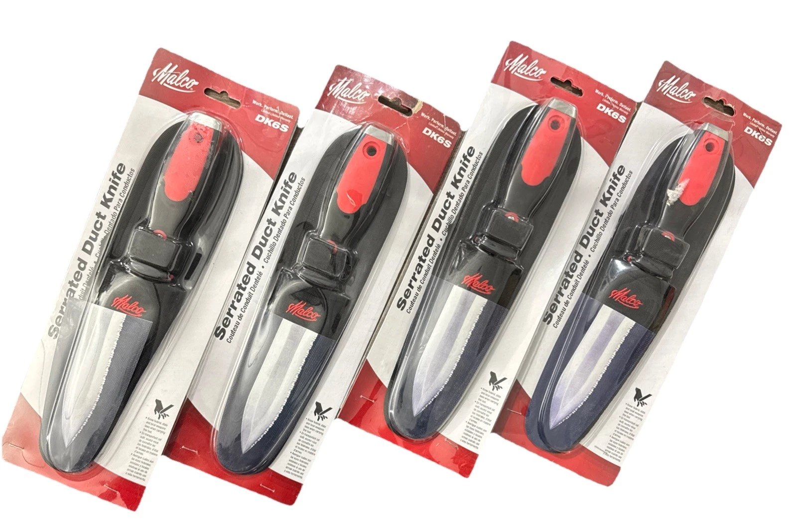 (4PK) Malco Duct Knife Heavy-duty Ergonomic Handle w/ Serrated Edge DK6STS
Opens in a new window or 