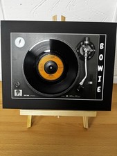 David Bowie- Heroes genuine 7" Single Vinyl on a Record Player Art Print