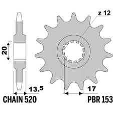 Pignone Fantic Motor Trial 305 cc 1987 / 1990 - Specificare numero Denti!