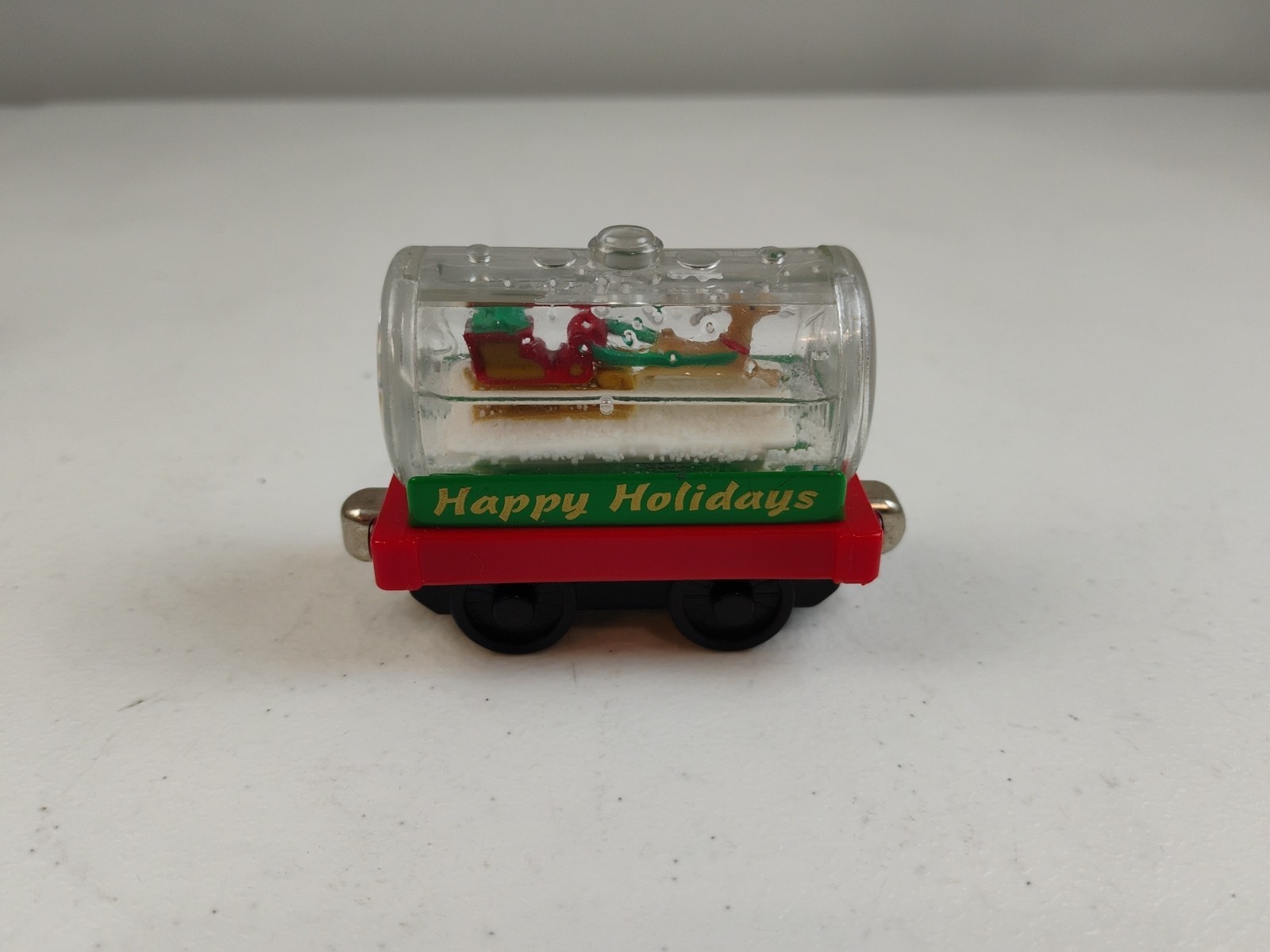 Thomas Take Along Snow Globe Happy Holidays Christmas Tanker Train Car Free Ship