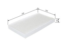 BOSCH Filter, Innenraumluft 1 987 432 267 für NISSAN