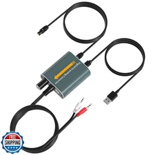 192kHz Digital to Analog Audio Converter with Volume Control, Optical to RCA 