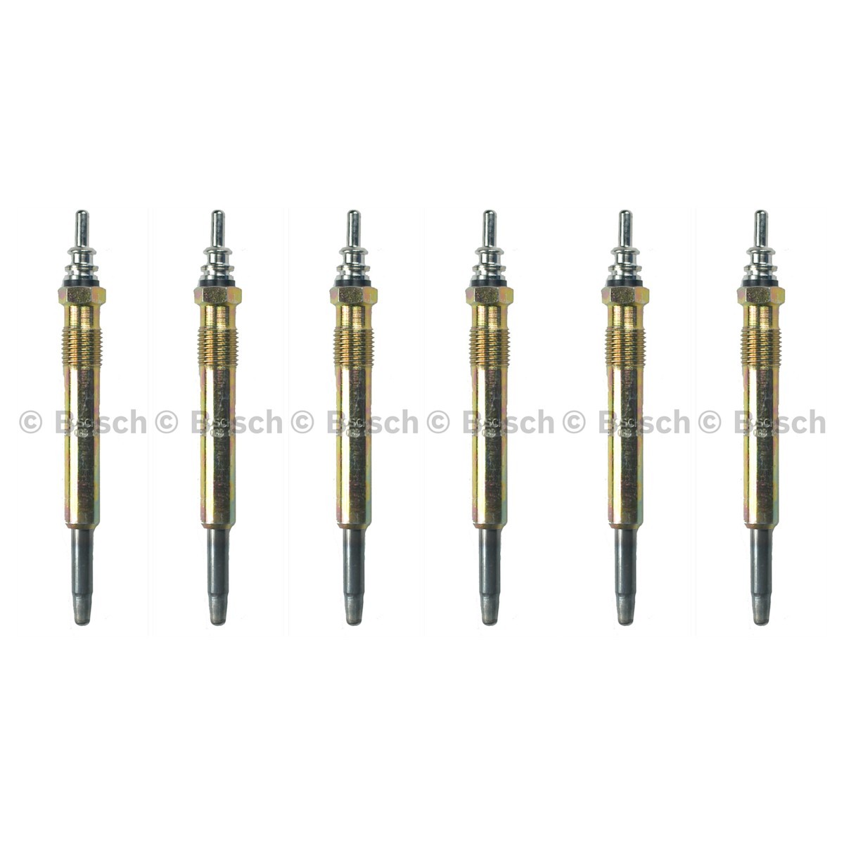 SET-BS0250201054-6 Bosch Glow Plugs Set of 6 for MB Mercedes E Class E300 96-99