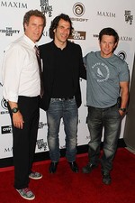 Will Ferrell Joe Levy and Mark Wahlberg arrive at Sony's The Other- Old Photo
