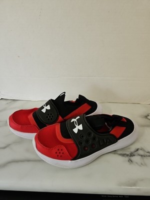 Under Armour Runplay Shoes Size 5 Youth  Red And Black 