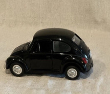 VW Beetle Bug Volkswagen SS5702 Pullback Car Diecast. Vintage. Black 5" 1:32