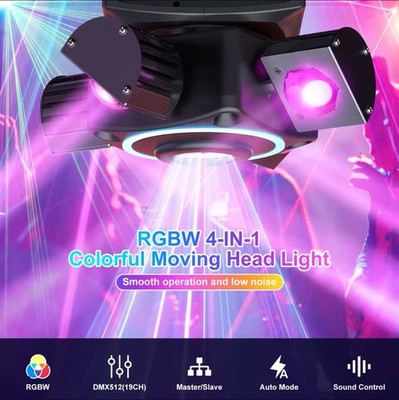 Yiflamefly 900W RGBW 4-IN-1 Lighting Effect and Starry 