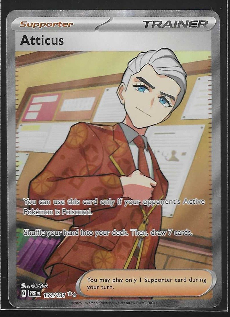 Pokemon Card Atticus 134/131 Ultra Rare Prismatic Evolutions Near