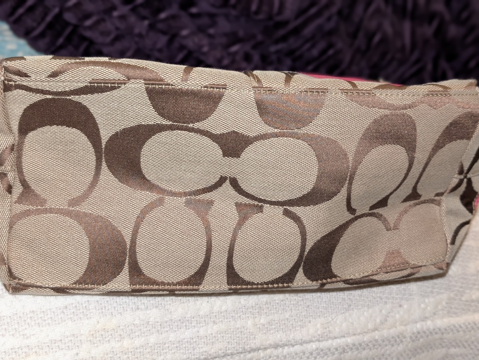 Coach Signature Jacquard Hobo Shoulder Bag Light Blue F13581 thumbnail 8