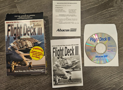 Flight Deck III (PC Single Disc, 2004) Abacus Software W/Disk & Manual VERY GOOD