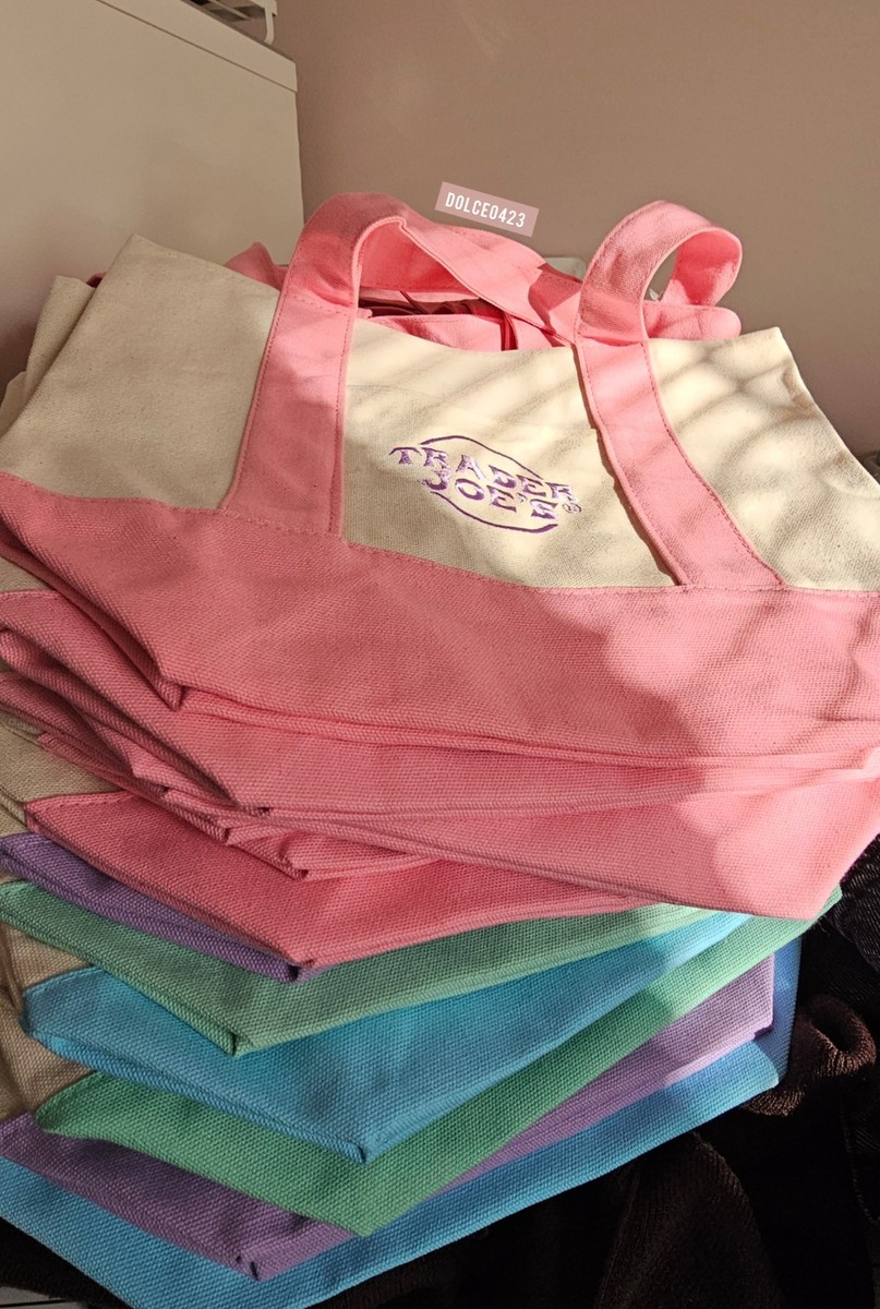 🌷Trader Joe's Pastel baby Pink Mini Tote Bag 2025 LIMITED Edition