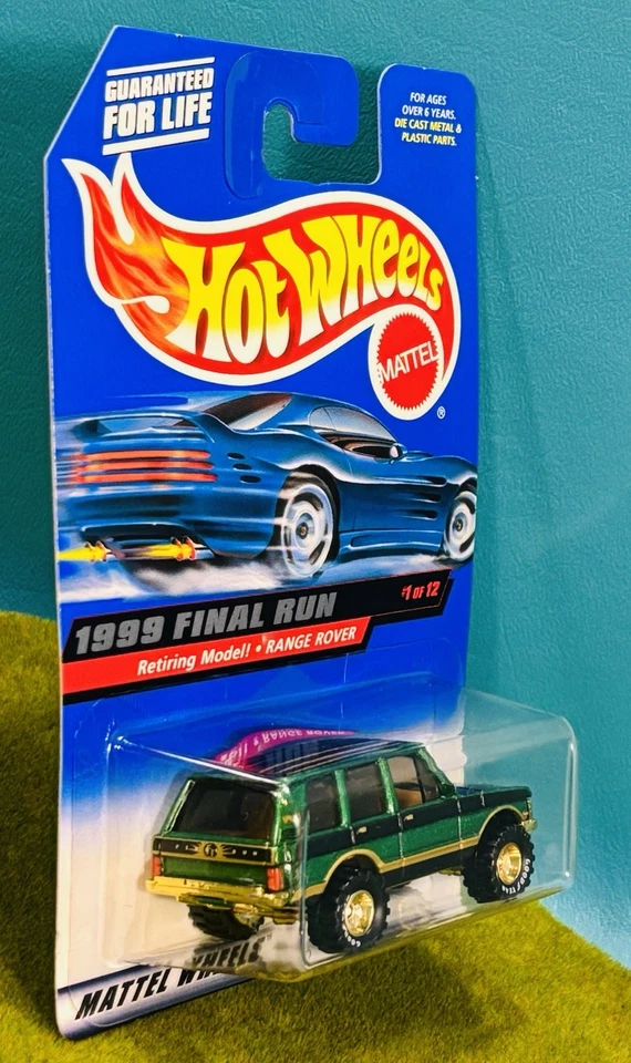 Hot Wheels 1999 Final Run Range Rover in green  - Real Riders tires  Vintage - Image 4 of 4