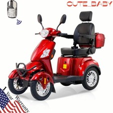 800W Heavy Duty 4 Wheels Mobility Scooters for Seniors  Adults 500lbs Capacity