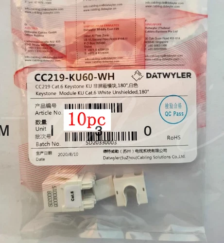 10pz/confezione nuovo PER modulo informazioni non schermato classe Gigabit CC219-KU60-WH - Foto 1 di 2