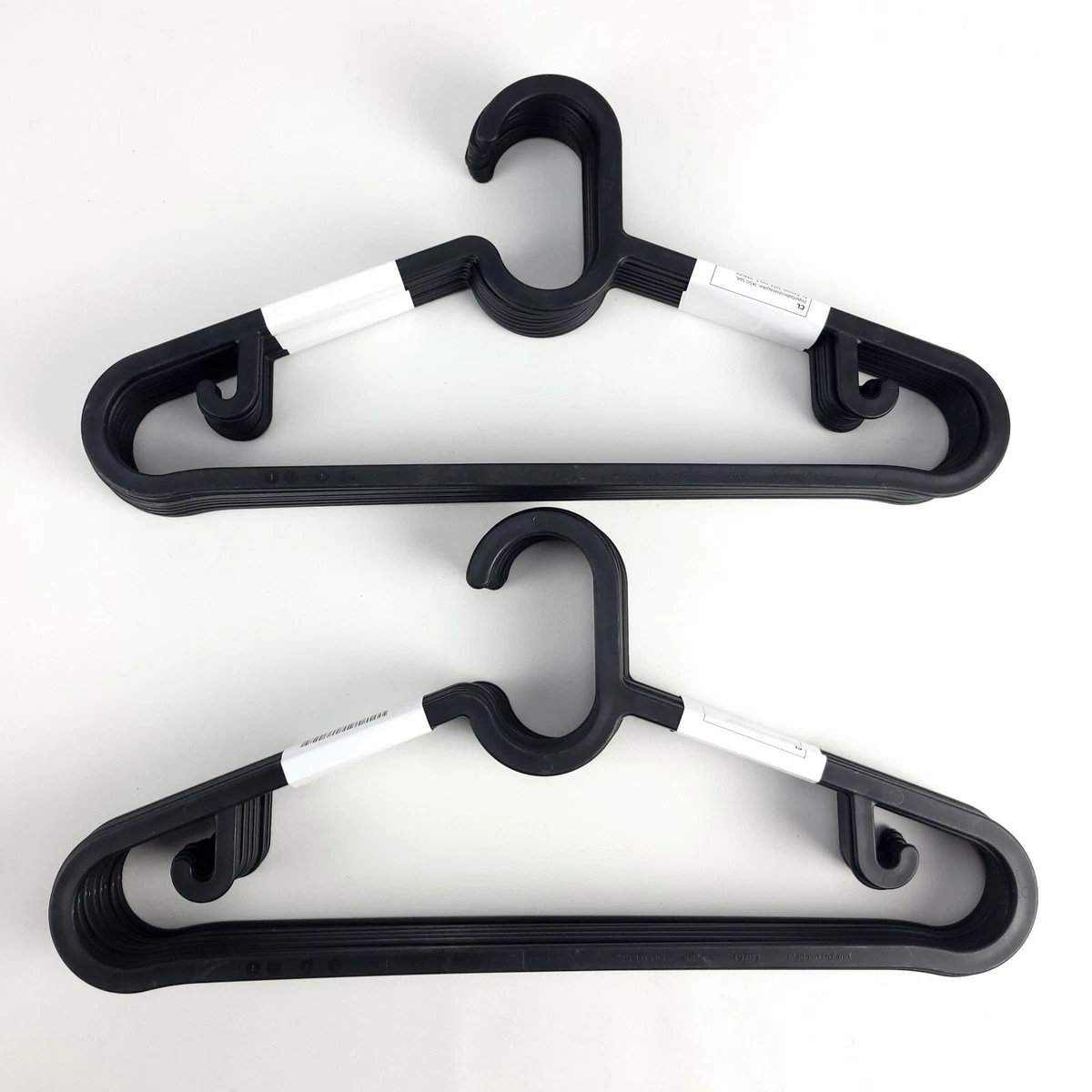 Merrick Plastic Clothing Hanger, 100 Pack, Black