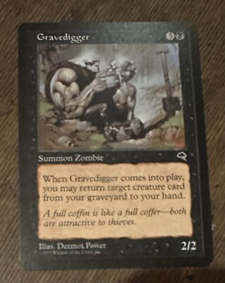 MTG Magic The Gathering Card Gravedigger Summon Zombie Black