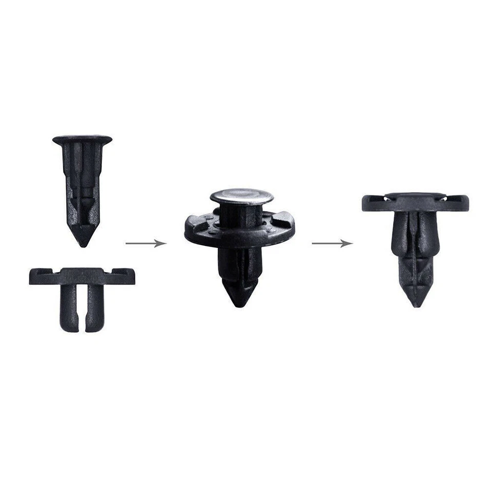 50x Remaches de plástico para automóvil Sujetador Guardabarros Parachoques Pin Clips para Nissan 8 mm Foto 2 de 4