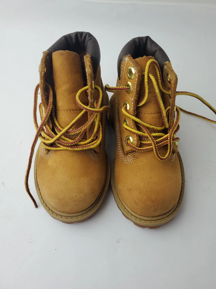 Timberland Premium 6 inch Waterproof Boots Wheat Nubuck Toddler Size 6m