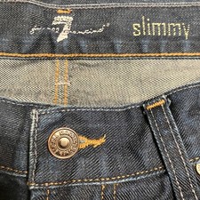 S7 For All Mankind Men Slimmy Dark Wash 100 Cotton Jeans Size 34x33 Blue AN EXC