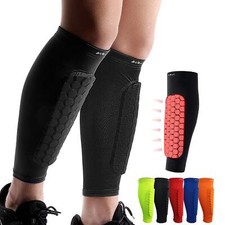 Shin Guards for Kids Adults Calf Compression Sleeve Lightweight Black