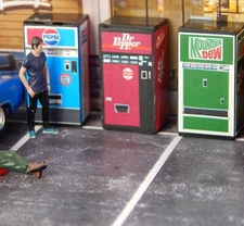 1/64 Diorama Display RETRO Vending Machine SODA Model City Scene  S Scale