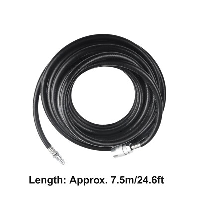 24.6ft PVC Pneumatic Air Compressor Hose Accessory With Quick Connect Air Hose