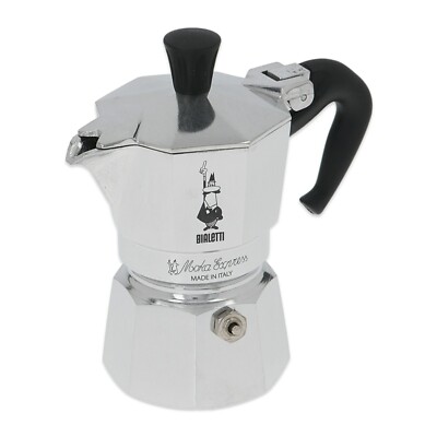 BIALETTI HERDPLATTE KAFFEEMASCHINE MOKA EXPRESS 1 TASSE ESPRESSO ORIGINAL ITALIENISCHE HERSTELLUNG
