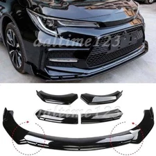 For Toyota For Corolla 18-23 Front Bumper Lip Splitter Spoiler Body Gloss Black