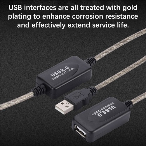 USB 2.0 Extension Cable 5M/10M/15M USB 2.0 Extender USB Repeater Extension Cord - Bild 4 von 14