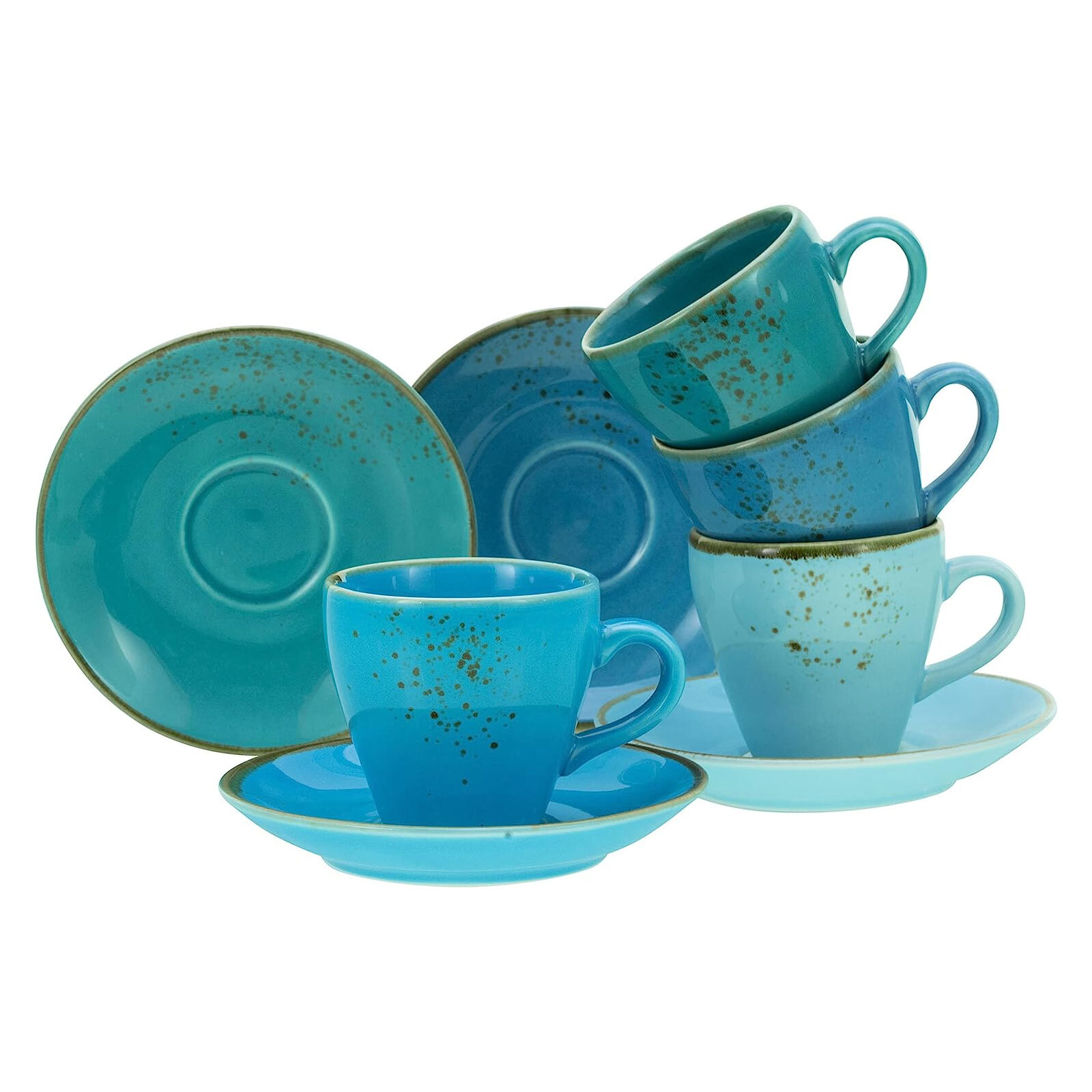 CreaTable 23698 Nature Collection AQUA Bistrotassen 8 tlg Steinzeug 7290₽