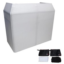 ProX XF-MESA MK2 DJ Facade Table Station with White/Black Scrim  Scrim Bags ...