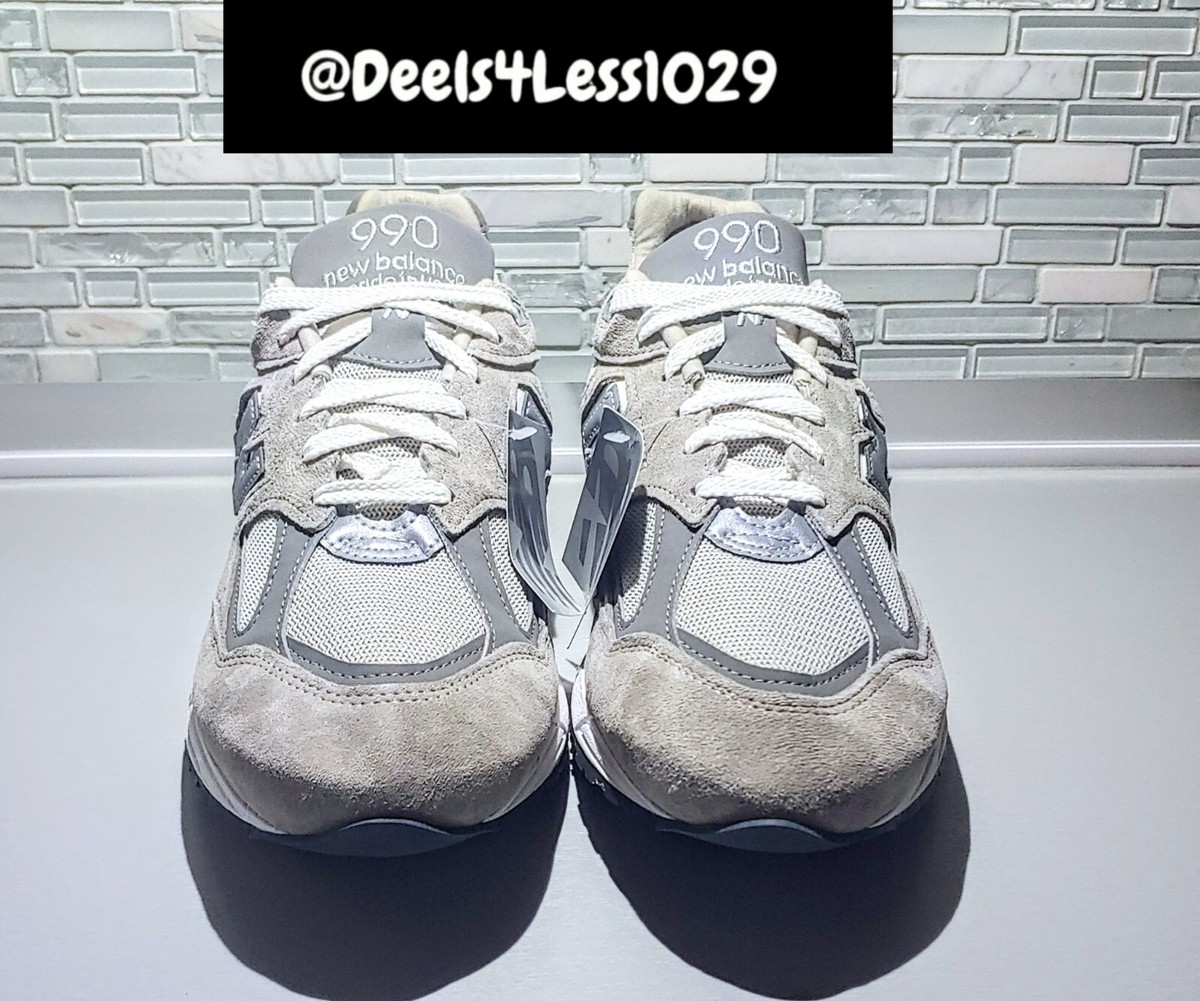 New Balance 990V2 Made In USA Mens Size 11.5D Grey White M990GY2 