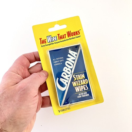 Carbona STAIN WIZARD All-Natural Fabric-Safe CLOTHING STAIN TREATMENT WIPES New - 第 3/4 張圖片